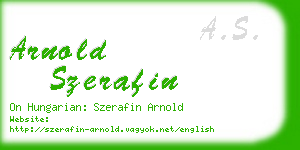 arnold szerafin business card